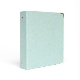 russell+hazel Patent Mini 3 Ring Binder, Dew, 7” by 9”
