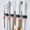 QBOSO Wall Mounted Mop and Broom Holder Stainless Steel S