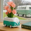 Blue Sky Clayworks Ceramic Bus 7“ Planter, Multi Color