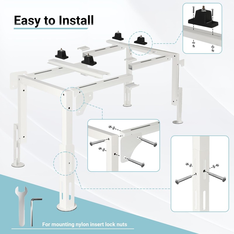 Eastrexon Mini Split Ground Stand, Adjustable Anti-Vibration Mini Split Stand