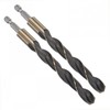 TOP-VIGOR 2Pcs 12.5mm HSS Hex Shank Twist Drill Bits, High