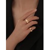 6PCS Chunky Rings for Girls Gold Rings Set Cute Heart