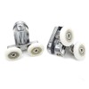 Shower Door Fixing Pulleys in Chrome - Top & Bottom