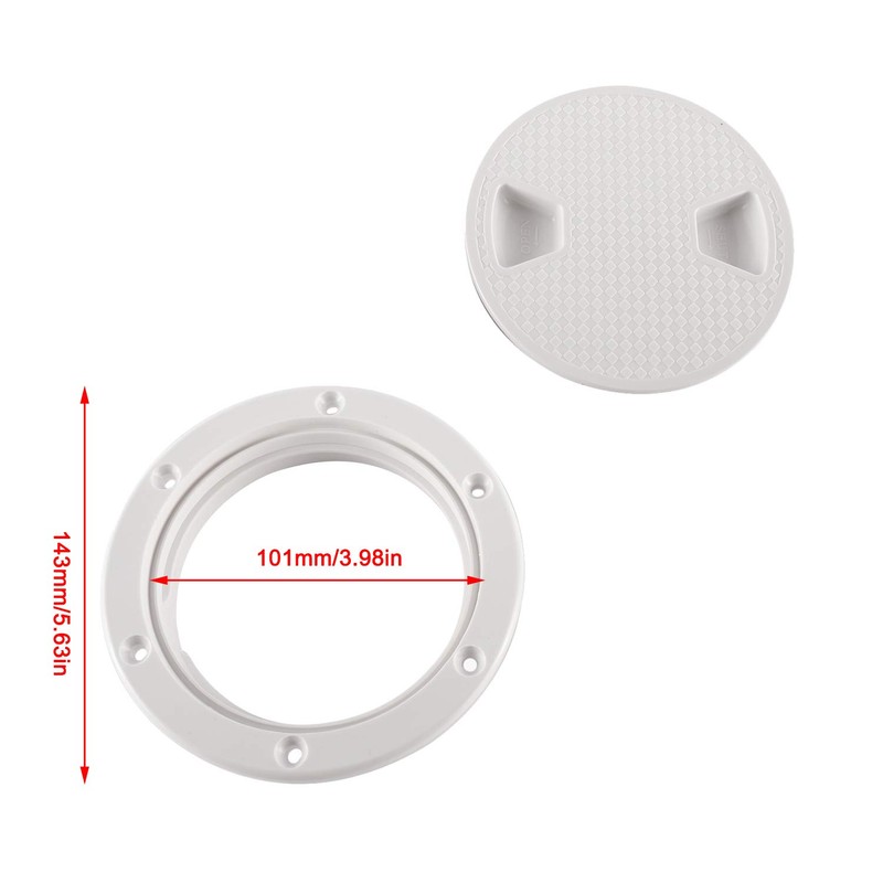 YaeMarine 2 Packs 4" Boat Deck Cover, Round Inspection Hatch,