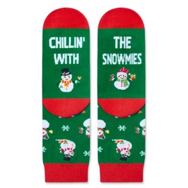 Zmart Christmas Gifts Stocking Socks For Boys Girls - Secret Santa Socks Snowman Christmas Stocking for Kids