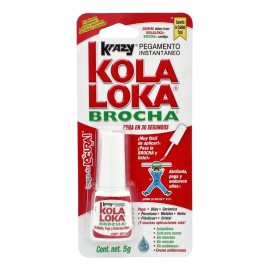 Kola Loka Pegamento Instantáneo Con Brocha Para Uñas, Metales, Cerámica 5g