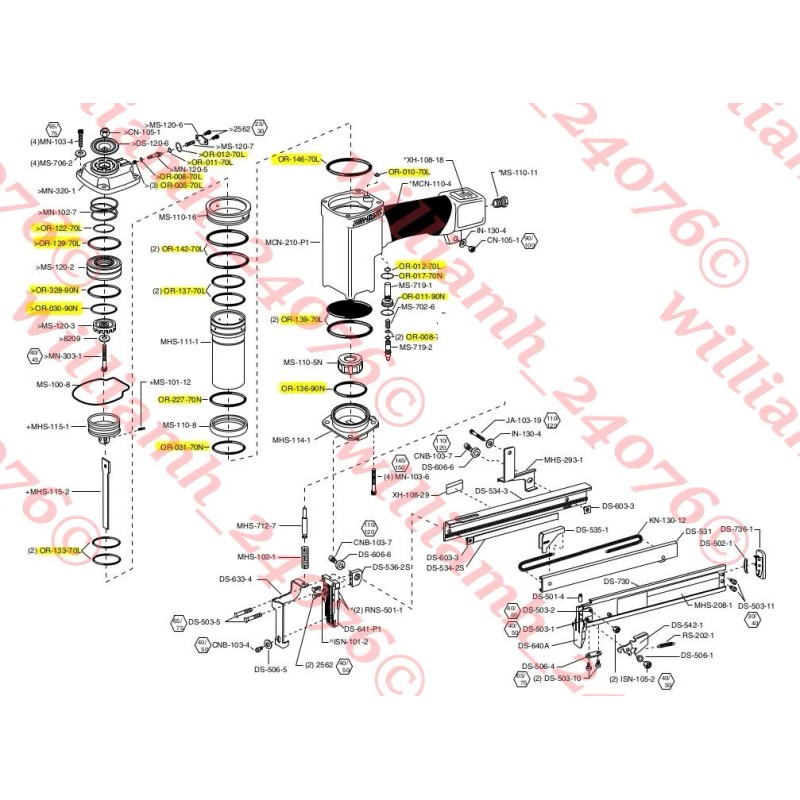 After Market for Duo-Fast Duo-Fast MS 7664-C Stapler O ring