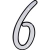 HIllman 841608 4-Inch Nail-On Reflective Plastic House Number 6