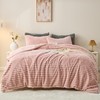 Simple&Opulence Fluffy Faux Fur Comforter Set, Plush Fuzzy Minky Bedding