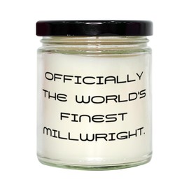 Useful Millwright Scent Candle, Officially the World's Finest Millwright, Present For Colleagues, Surprise Gifts From Friends, Scented candles, Candle scents, Aromatherapy candles, Scented candle gift