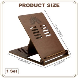 PH PandaHall Desk Macrame Stand Wooden Macrame Kit Foldable Macrame Holder Adjustable Macrame Stand Portable Macrame Rack for Knnitting Room Beading DIY Handicrafts 10.8x8x8.5 Inch, Brown