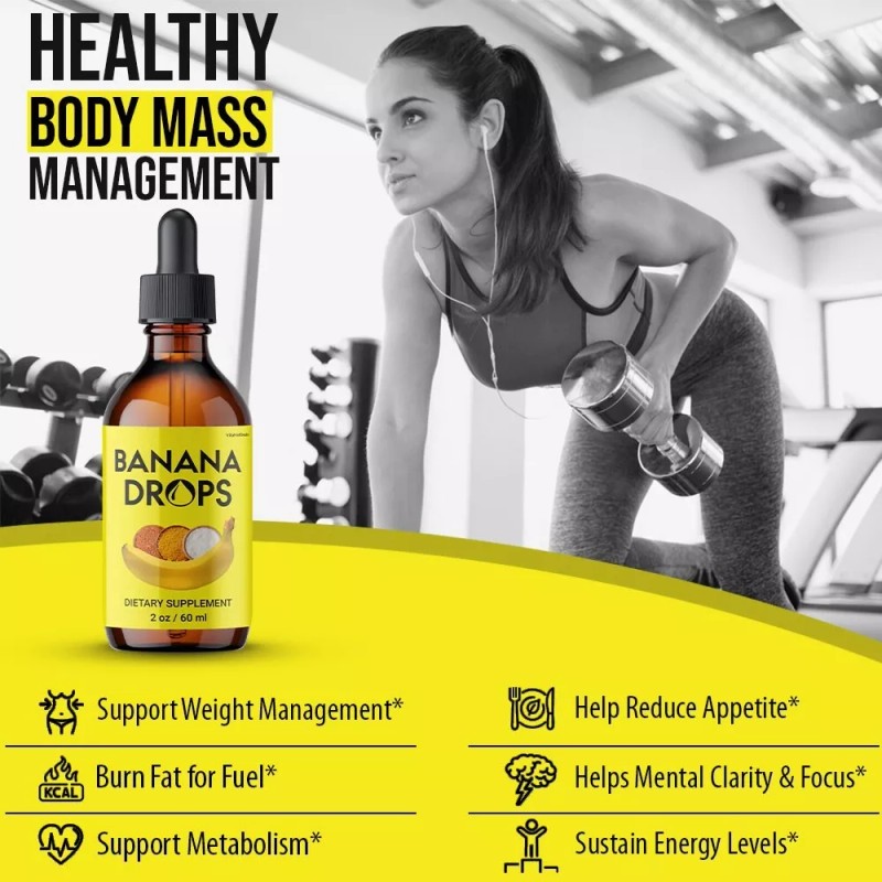 Banana Drops Advanced High Potency Formula, Liquid Supplement (3 Pack)