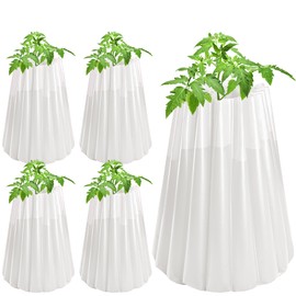 DECOHS 5 Pcs Insulating Plant Protectors Cover- 18.3 x 18.3 Inch Gardener Early Season Plant Insulators- Water Freeze Protects Plants for Winter Protection Against Frost Cold Weather