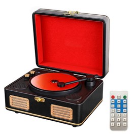 MANAYO Retro Portable CD Player with Bluetooth for Home, Rechargeable Small Portable CD Player with Speakers, Support AUX/USB Desktop Portable CD Player Boombox with Remote Control