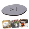 MAGICLULU 1Pc Black Acrylic Cup Mat Creative Heat Insulation Coaster