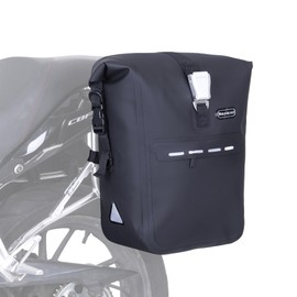 WILD HEART Motorcycle Pannier Bag Quick Detachable Waterproof TPU Hanging Motorcycle Bag riding Equipment Suitable for Motorcycles with Aluminum alloy side Frame (1 piece) (Black 25L-35L)