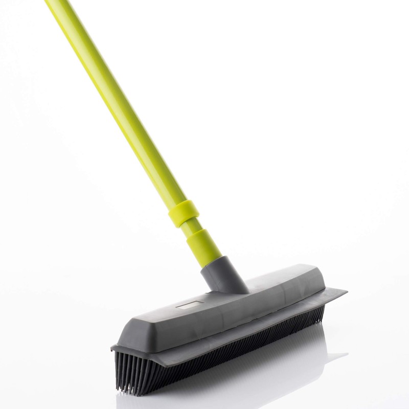 Simpli-Magic 79273 Fur Removing Push Broom with Squeegee, Green