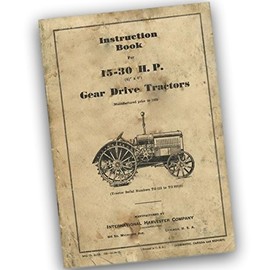 McCormick Deering 15-30 Tractor Operator Owners Manual Ihc Farmall International