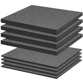 8 Pieces Pick Apart Foam Insert- 2 Sizes Pick and Pluck Foam- Pluck Pre Cube Sheet Foam with Bottom Use for Board Game Box Cases Storage Drawer (12 Inch Long)