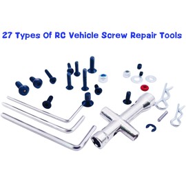 634pcs Universal RC Screw Assortment kit-Fasteners for Traxxas Axial Redcat HPI Arrma SCX10 Losi Scale RC Cars-1/8 1/10 1/12 RC truck,tracked car,remote control car, repair tools for off-road vehicles