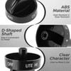 MOOTVGOO 4 Pack 316442513 Range Surface Burner Knobs, Black Stove