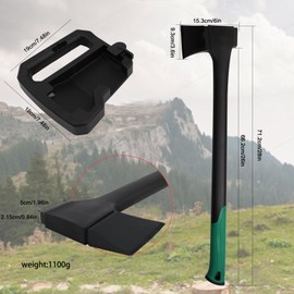 Camping Hatchet 31.8 Inch,Survival Hatchet Tactical for Wood Chopping and Kindling,Hatchet Axewith V Grind Blade, Lightweight Nylon Fiber Handle,for Outdoor Survival, Gardening, Hiking (L)