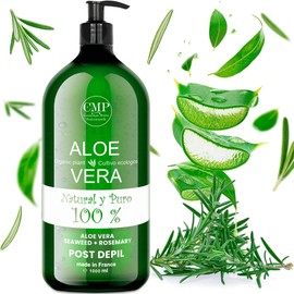 CMP Aloe Vera + Rosemary Hair Removal (Laser, Wax, Cream, Epilator...) and Shaving (Face and Body) 6x + Relief, 48h Moisture, 3x + Soothing, Professional Formula (1000 ml)
