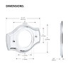 Renovation Shower Cover Plate for 2-Handle or 3-Handle to 1-Handle