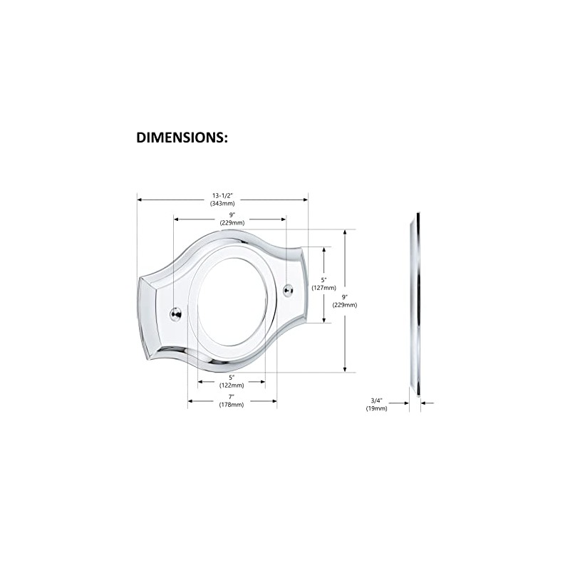 Renovation Shower Cover Plate for 2-Handle or 3-Handle to 1-Handle