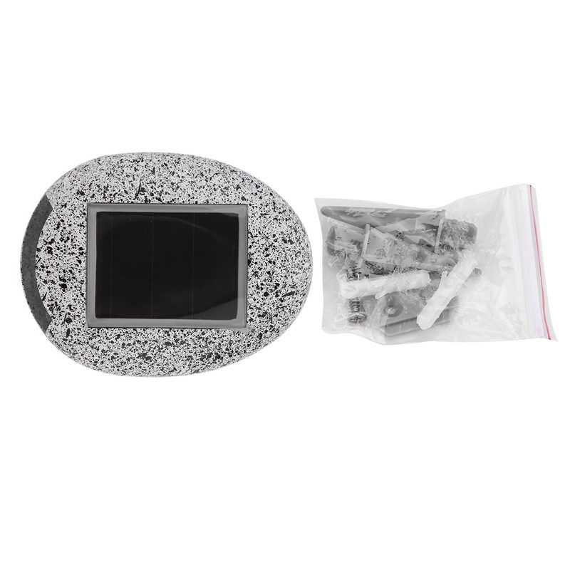 6Pcs Solar Powered LED Spot Lamp Resin Stone Lamp Warm