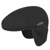 kangol Herren Wool 504 Earlap Mütze, Schwarz, L