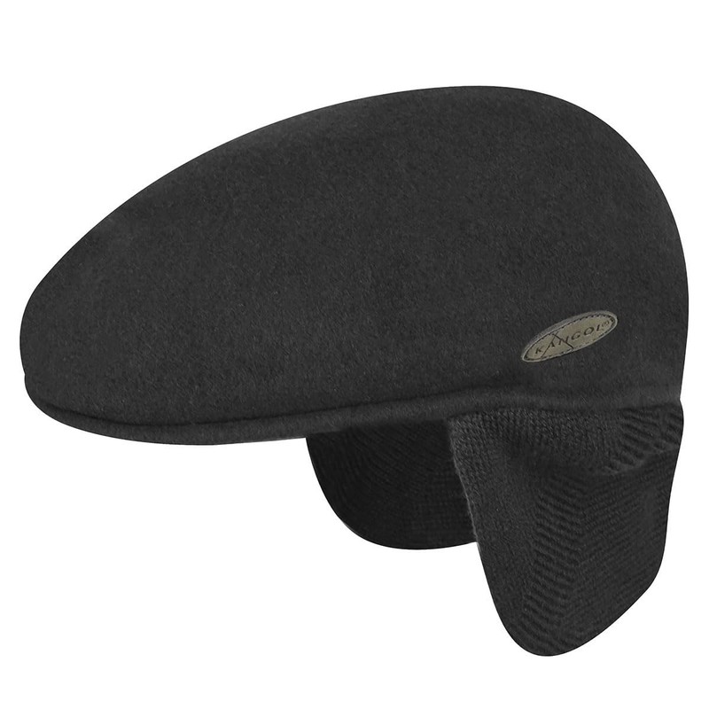 kangol Herren Wool 504 Earlap Mütze, Schwarz, L