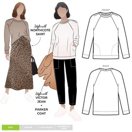 Style Arc Sewing Pattern - Preston Knit Sweater (Sizes 10-22)