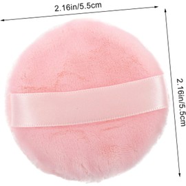 2 Piezas De Polvo Peluda Esponjas De Maquillaje Para Base De Maquillaje Aplicador De Polvo Rostro Borlas De Esponja Cosmética De Mujeres