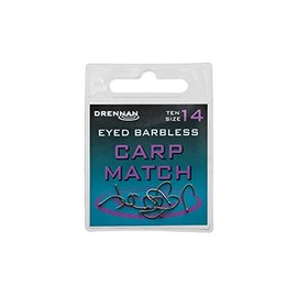 Drennan eyed Barbless Carp Match size 10 Qty 10