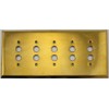 Unlacquered Polished Brass 5 Gang Push Button Light Switch Wall