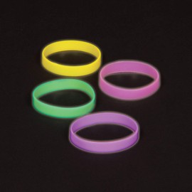 Baker Ross EF433 Glow in The Dark Wrist Bands (Pack of 10), Perfect Kids Accessory, Ideal Bag Fillers, Birthday Parties and Costumes, Assorted