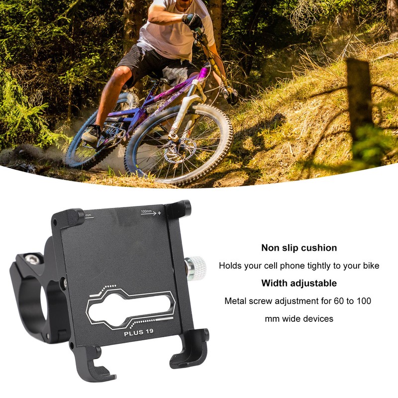 Bike Phone Mount Aluminum Alloy Adjustable Anti Slip Cycling Handlebar