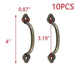 T Tulead Wire Door Handle Gate Pull Bronze Handle Handle Outdoor Drawer Handles with Screws for Cabinet,Drawer,Wardrobe Pack of 10 (3.19-Inch Hole to Hole)