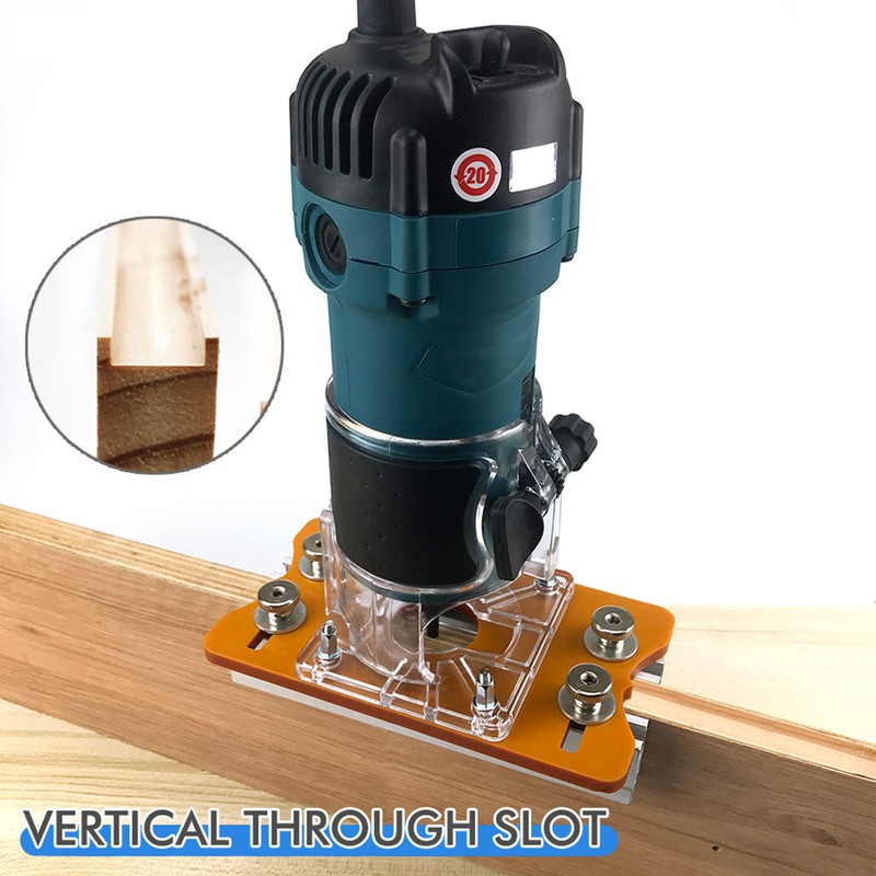 Wood Router Slotting Bracket 5 To 56mm Adjustable Base Trimmer