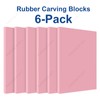 Falling in Art 4 x 6" Pink Rubber Carving Blocks,