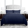 Beckham Hotel Collection 2200 Series Dobby Striped Duvet Cover Set