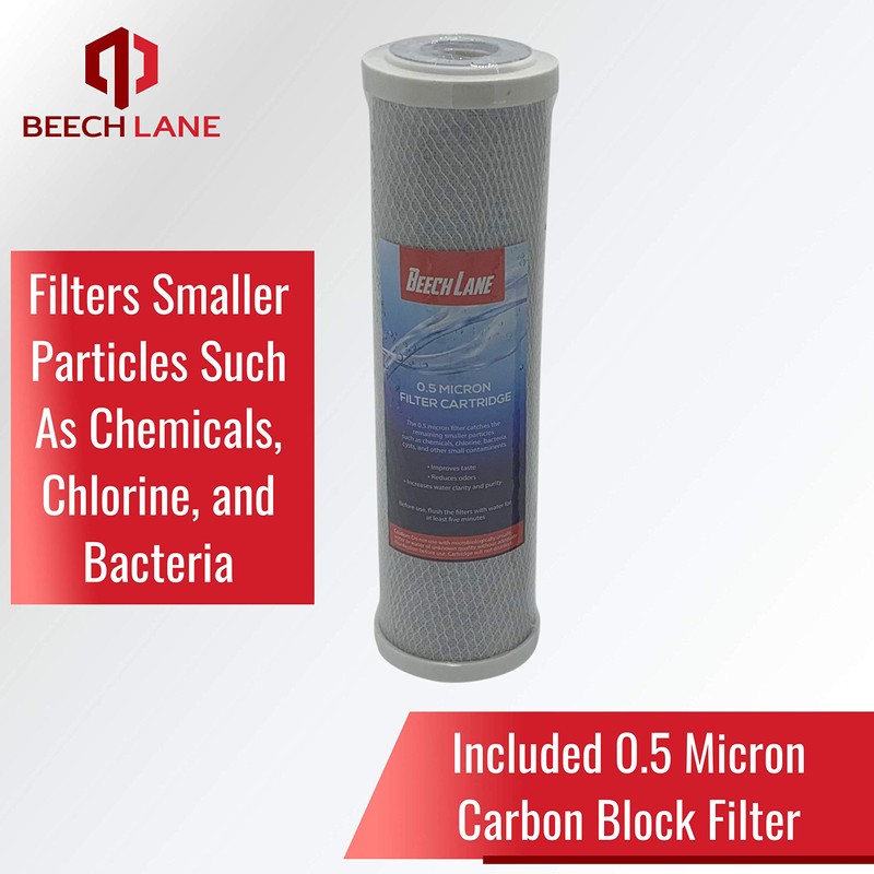 Beech Lane External RV Dual Water Filter System, Leak-Free Brass