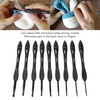 Black Crochet Hooks Set 2.0-6.0mm Ergonomic Handle Reduce Cramps, Multiple