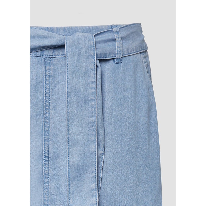Fließender Rock aus Lyocell in Denim-Optik blau 40