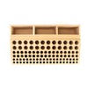 QWORK Leather Working Tool Holder, 98 Holes Wooden Leathercraft Tool