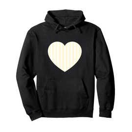 Butter Yellow and White Stripes Vertical Lines Minimalist Pullover Hoodie