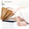 SIDIANBAN Bathroom Trash Can with Bamboo Lid Soft Close and