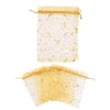 Leliafleury 50Pcs Gold Organza Gift Bags 10 x 15cm Moon