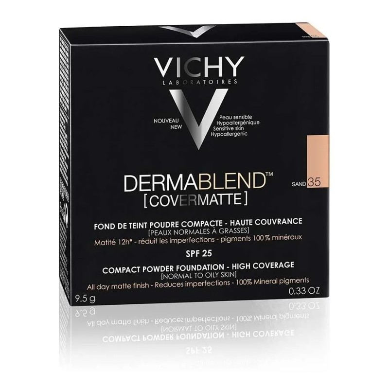 Polvo Compacto Vichy Covermatte Dermablend Tono Sand 35 9.5g 35